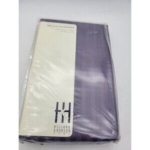 VTG Hillard & Hanson 2 King Pillowcase 100% Cotton Jacquard Sateen 220TC Purple